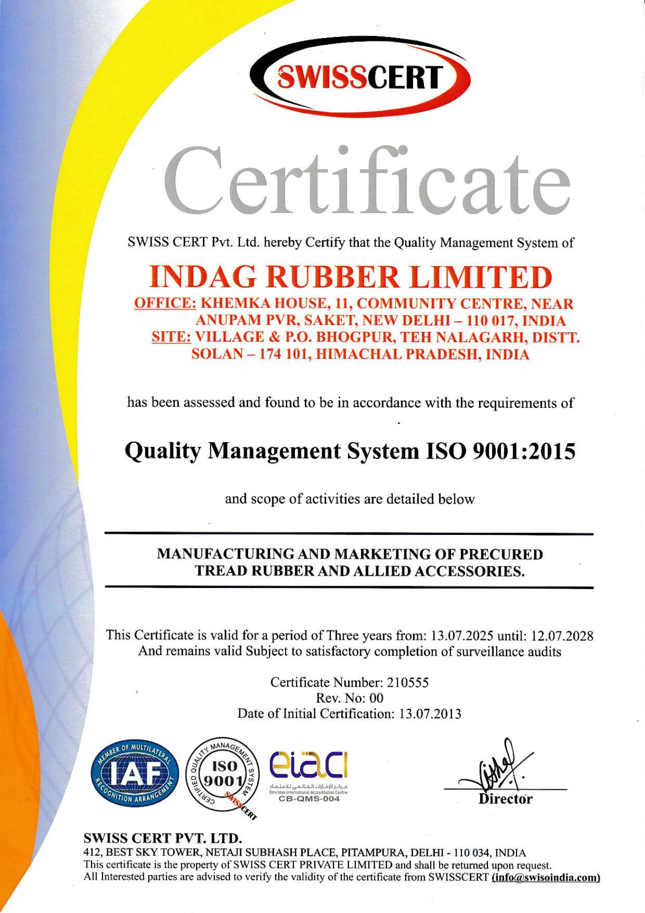 Quality Certifications certificate preview