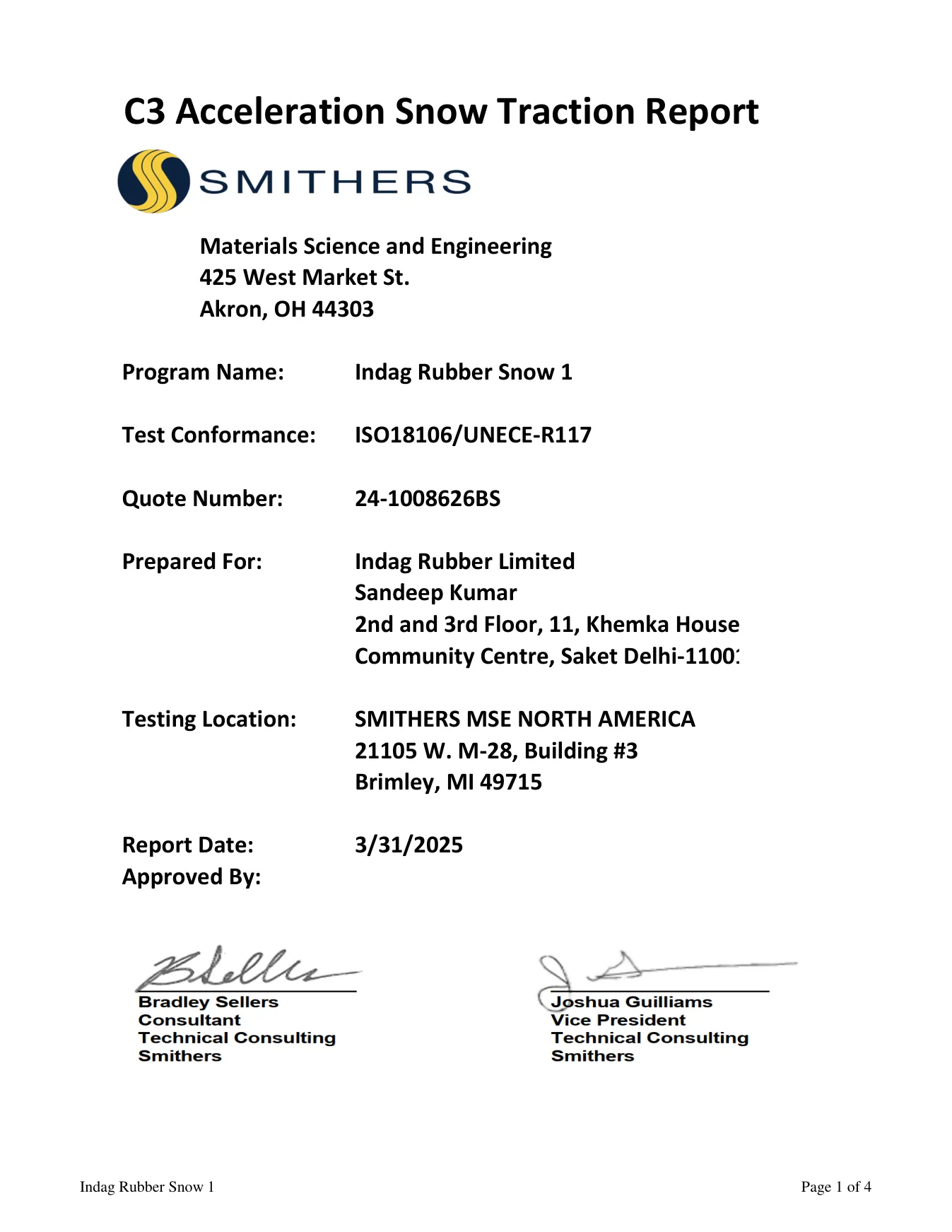 Snow Performance certificate preview